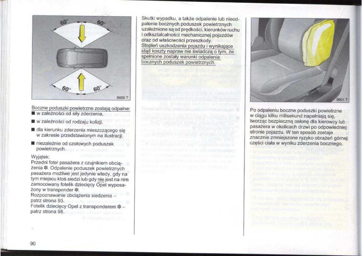 Opel Zafira A Vauxhall instrukcja obslugi / page 91