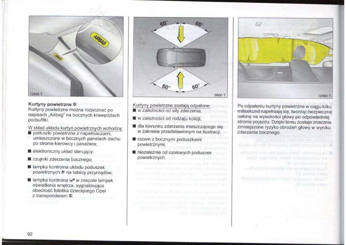 Opel Zafira A Vauxhall instrukcja obslugi / page 93