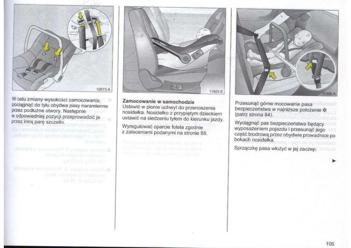 Opel Zafira A Vauxhall instrukcja obslugi / page 106