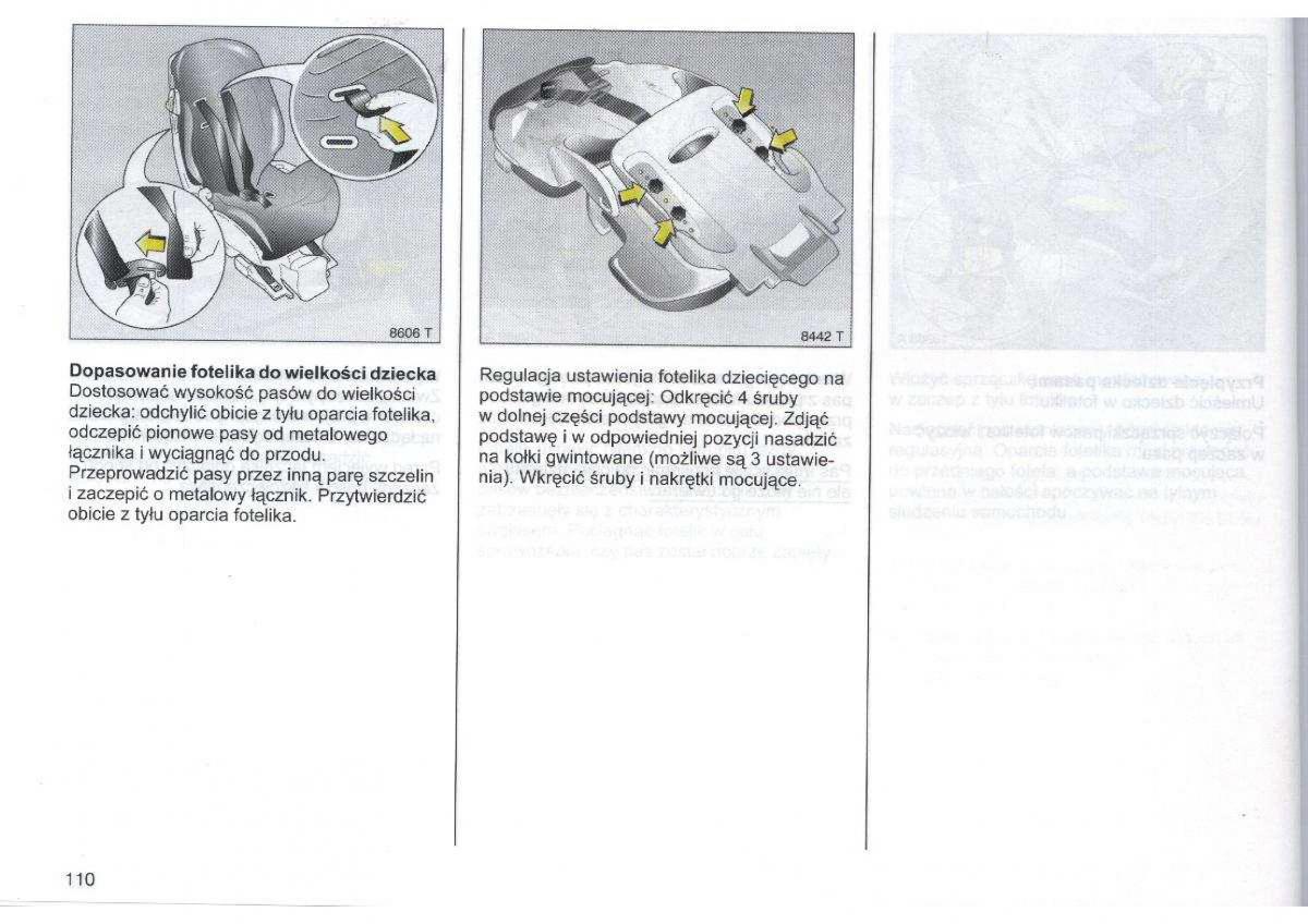 Opel Zafira A Vauxhall instrukcja obslugi / page 111