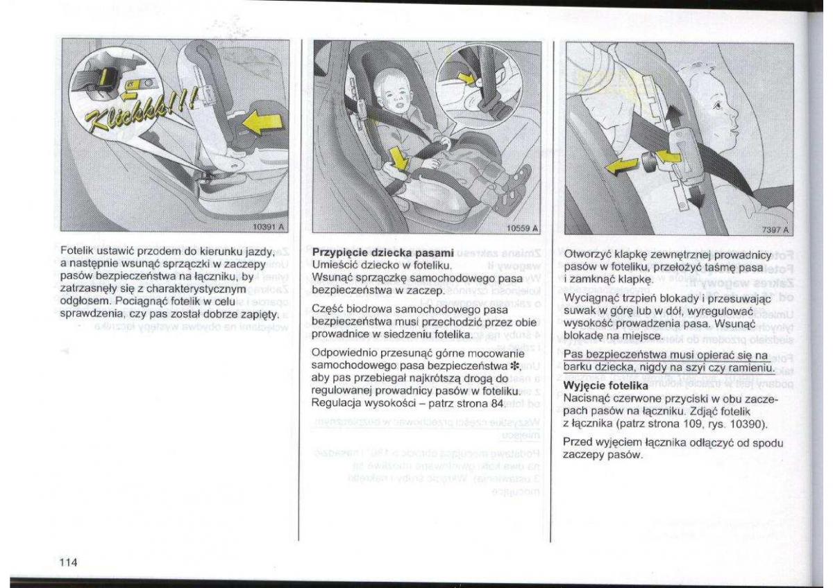 Opel Zafira A Vauxhall instrukcja obslugi / page 115