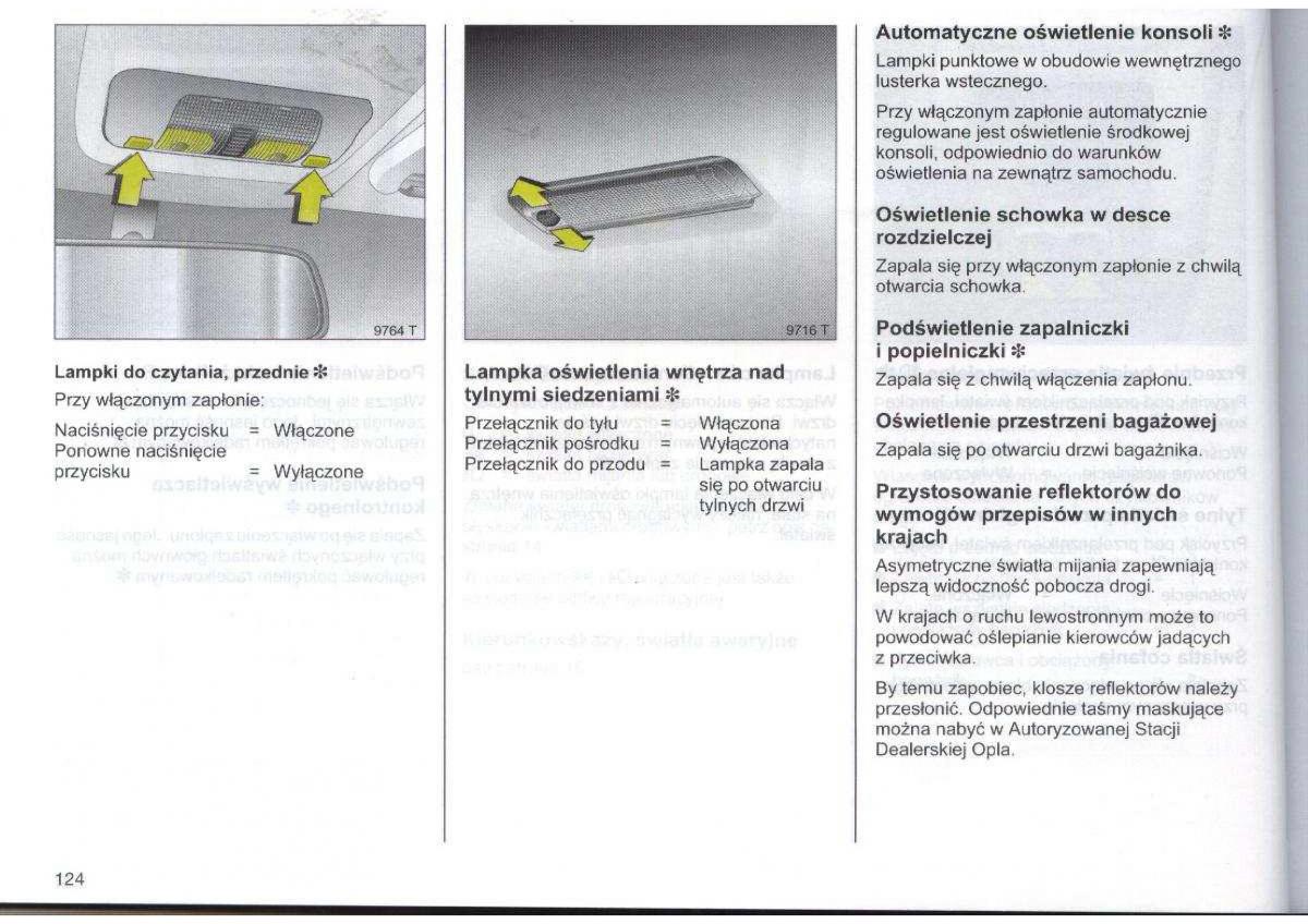 Opel Zafira A Vauxhall instrukcja obslugi / page 125