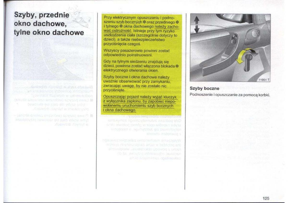 Opel Zafira A Vauxhall instrukcja obslugi / page 126