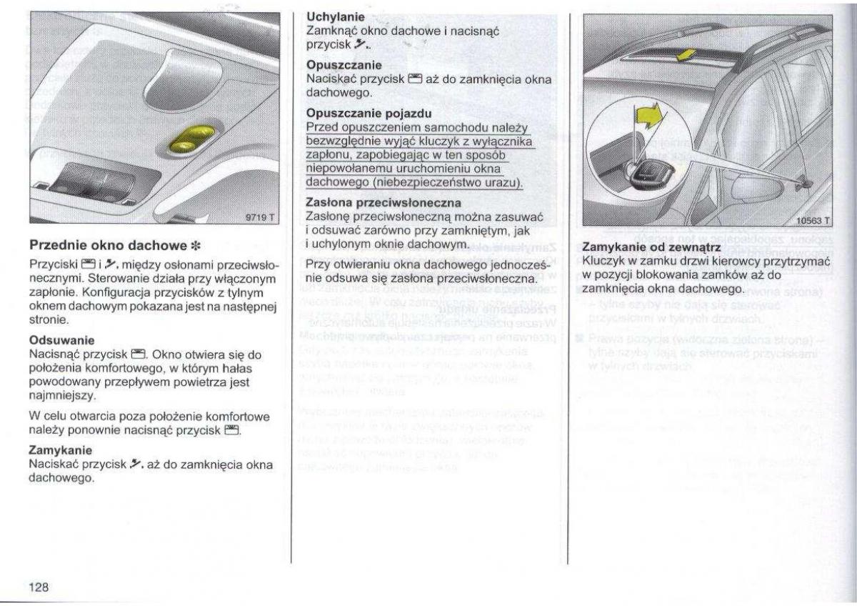 Opel Zafira A Vauxhall instrukcja obslugi / page 129