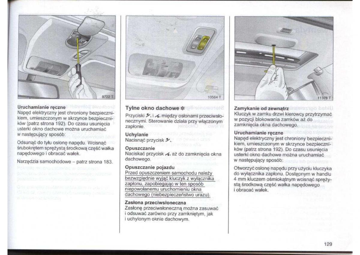 Opel Zafira A Vauxhall instrukcja obslugi / page 130