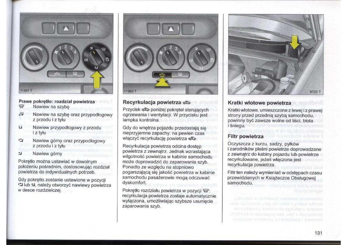 Opel Zafira A Vauxhall instrukcja obslugi / page 132