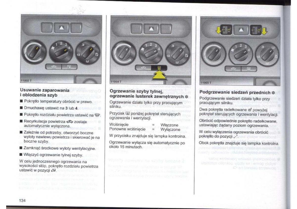 Opel Zafira A Vauxhall instrukcja obslugi / page 135