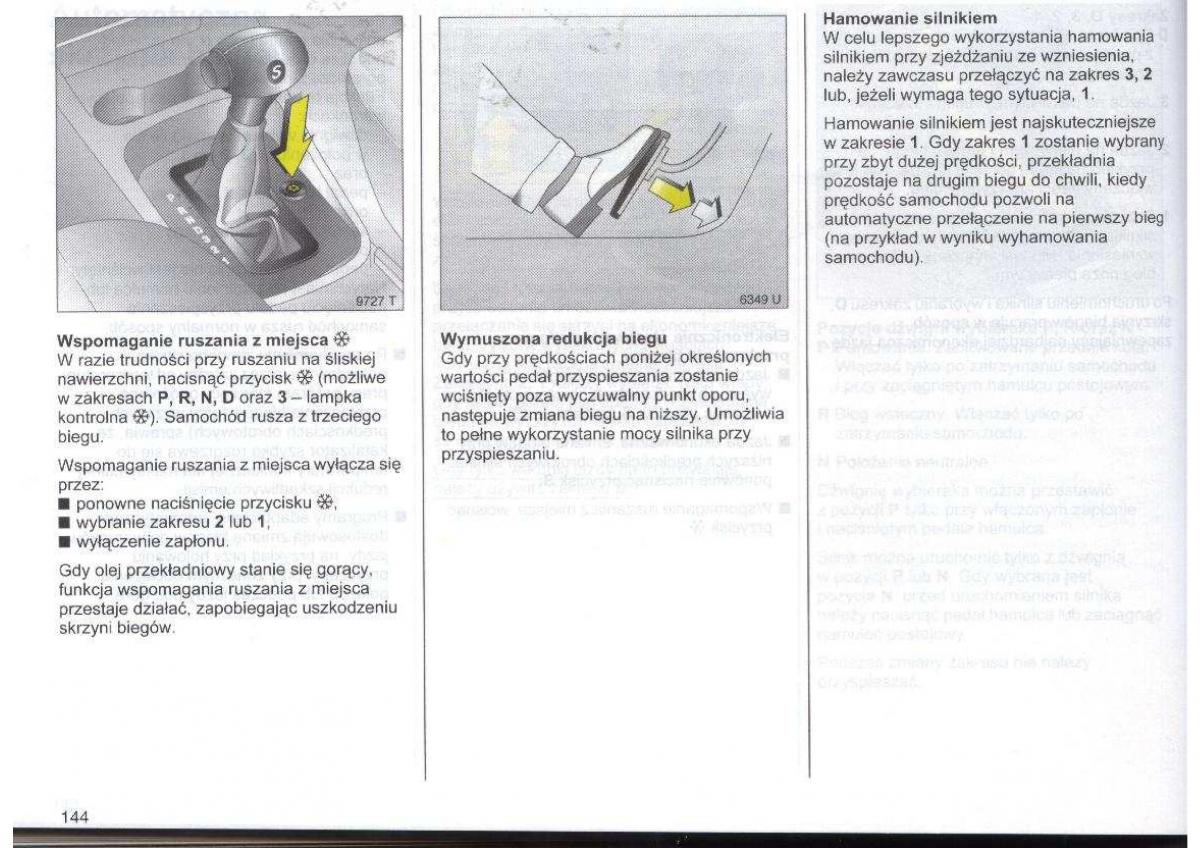 Opel Zafira A Vauxhall instrukcja obslugi / page 145