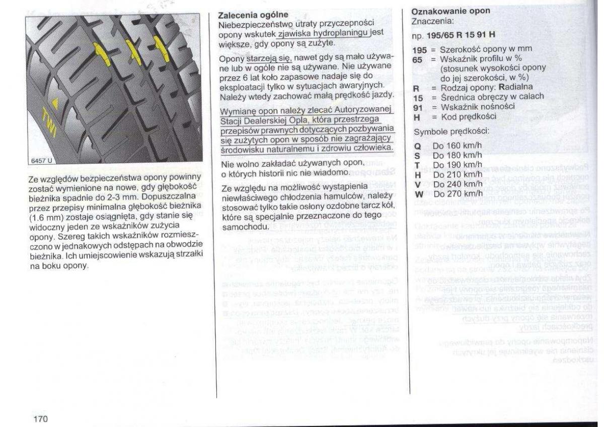 Opel Zafira A Vauxhall instrukcja obslugi / page 171