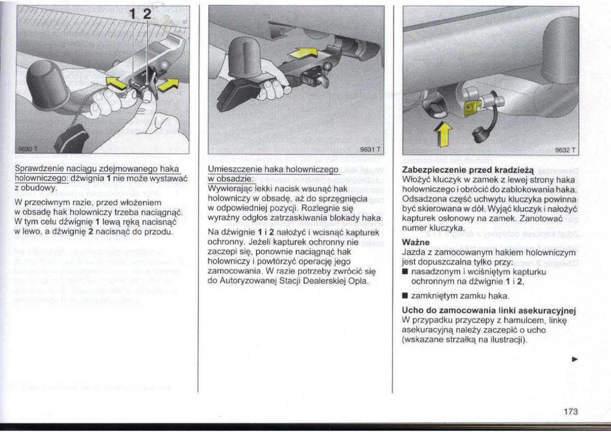 Opel Zafira A Vauxhall instrukcja obslugi / page 174