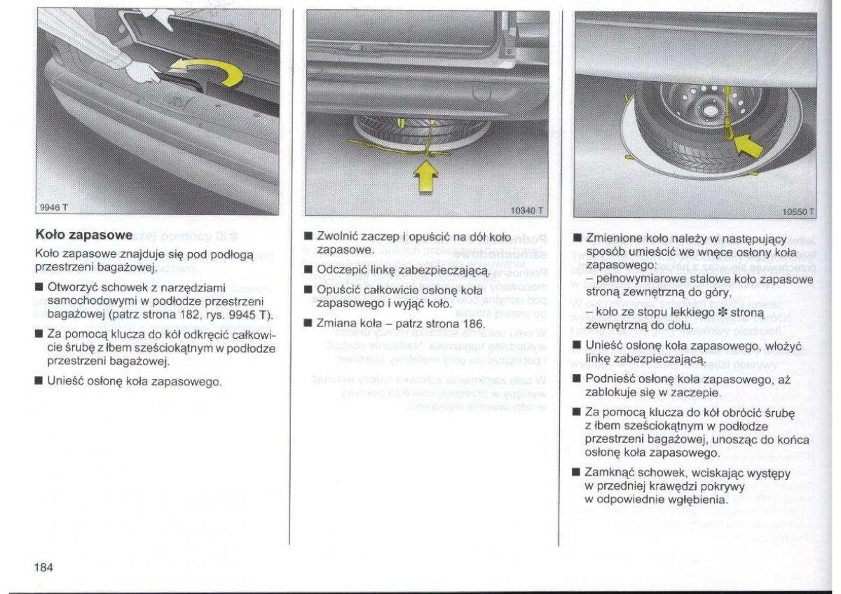 Opel Zafira A Vauxhall instrukcja obslugi / page 185