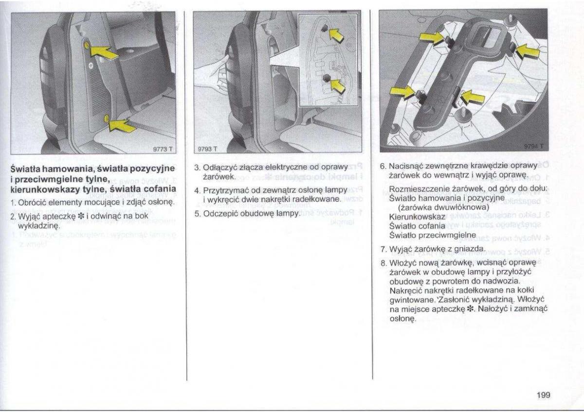 Opel Zafira A Vauxhall instrukcja obslugi / page 200