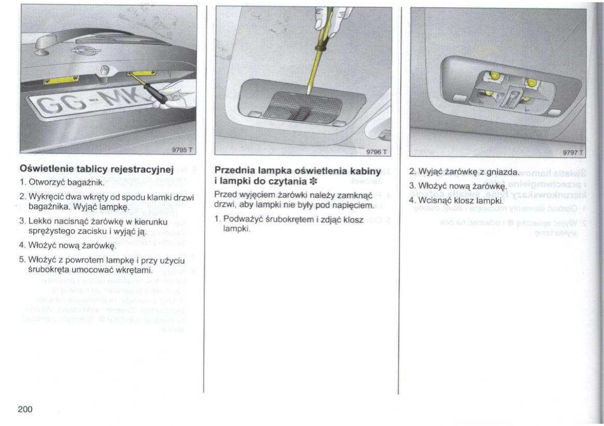 Opel Zafira A Vauxhall instrukcja obslugi / page 201