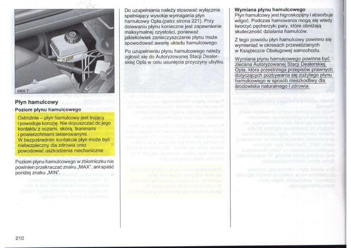 Opel Zafira A Vauxhall instrukcja obslugi / page 211