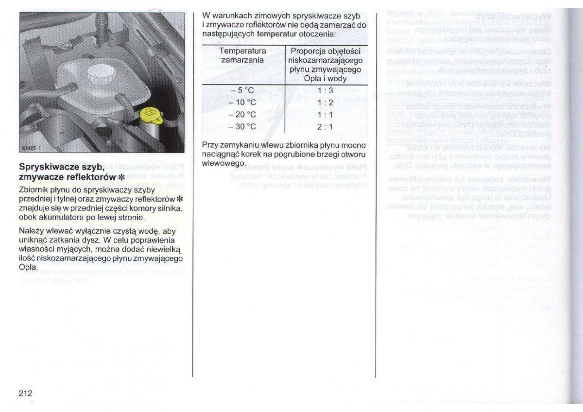 Opel Zafira A Vauxhall instrukcja obslugi / page 213