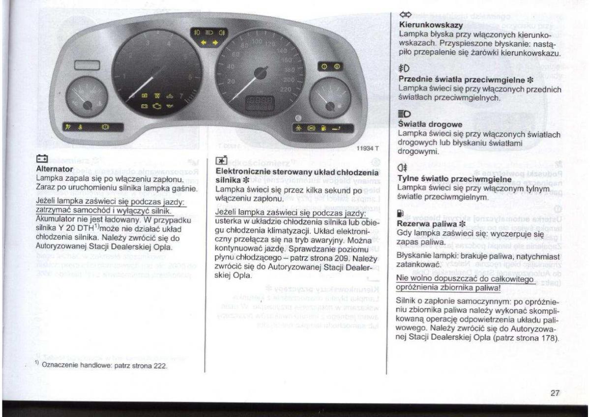 Opel Zafira A Vauxhall instrukcja obslugi / page 28