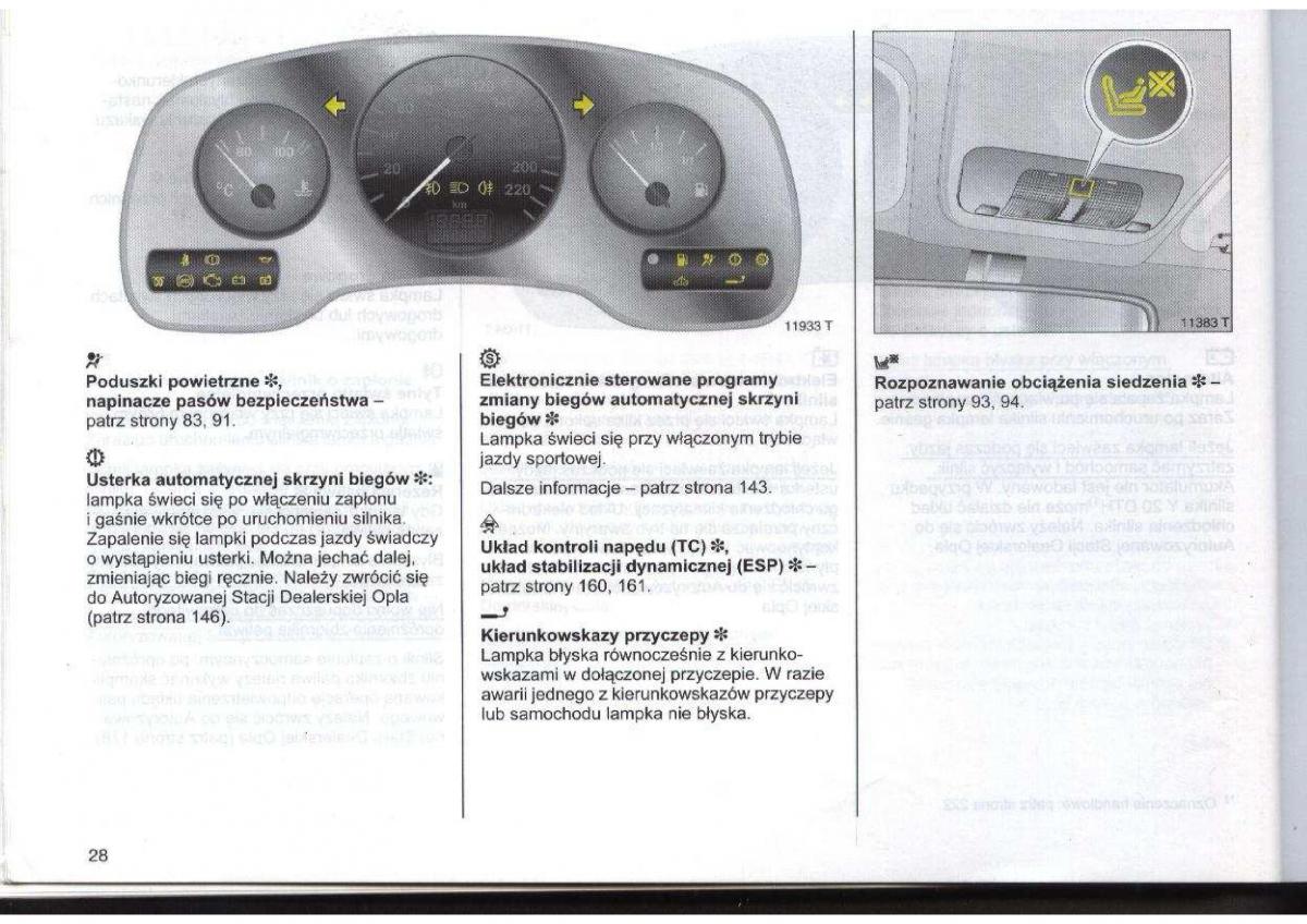 Opel Zafira A Vauxhall instrukcja obslugi / page 29