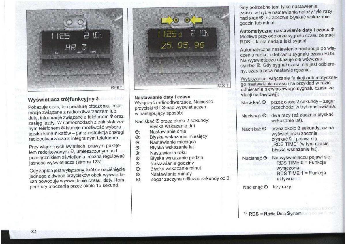 Opel Zafira A Vauxhall instrukcja obslugi / page 33