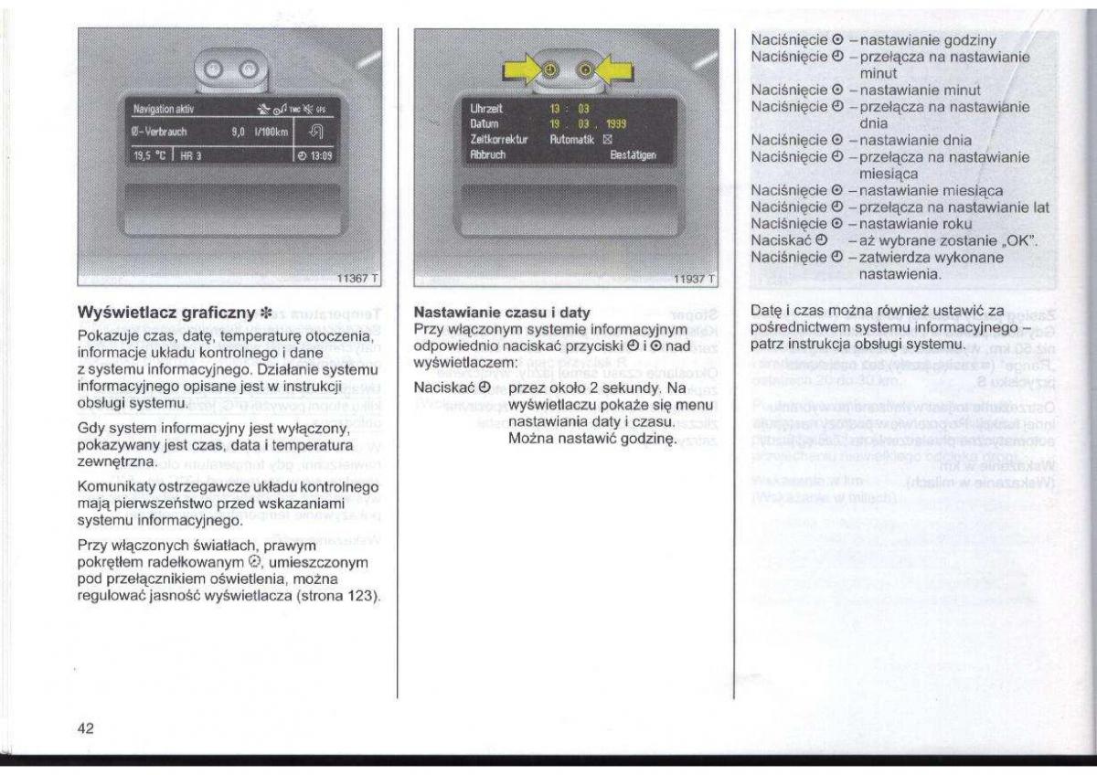 Opel Zafira A Vauxhall instrukcja obslugi / page 43