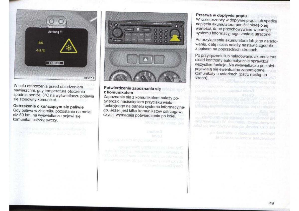 Opel Zafira A Vauxhall instrukcja obslugi / page 50