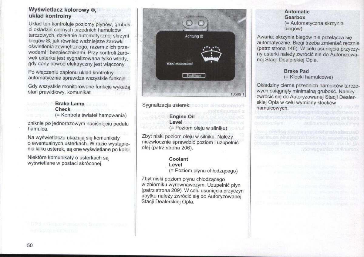 Opel Zafira A Vauxhall instrukcja obslugi / page 51