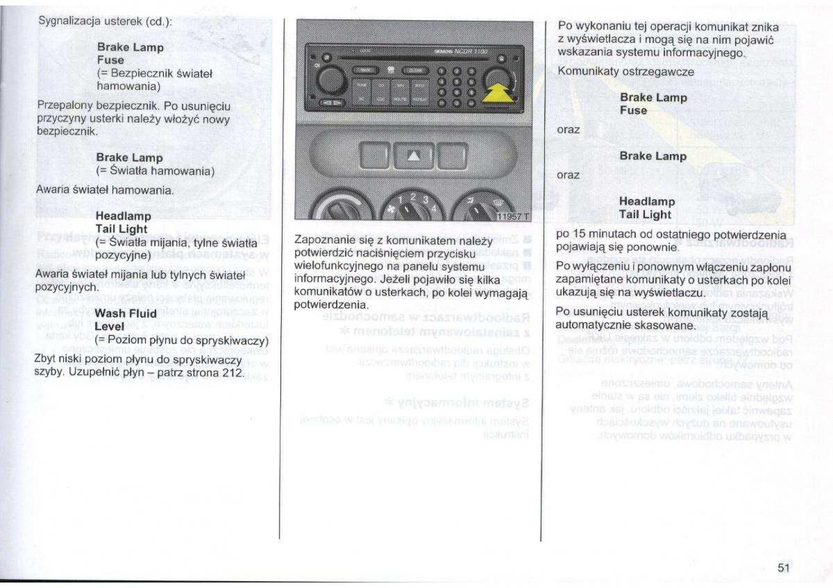 Opel Zafira A Vauxhall instrukcja obslugi / page 52