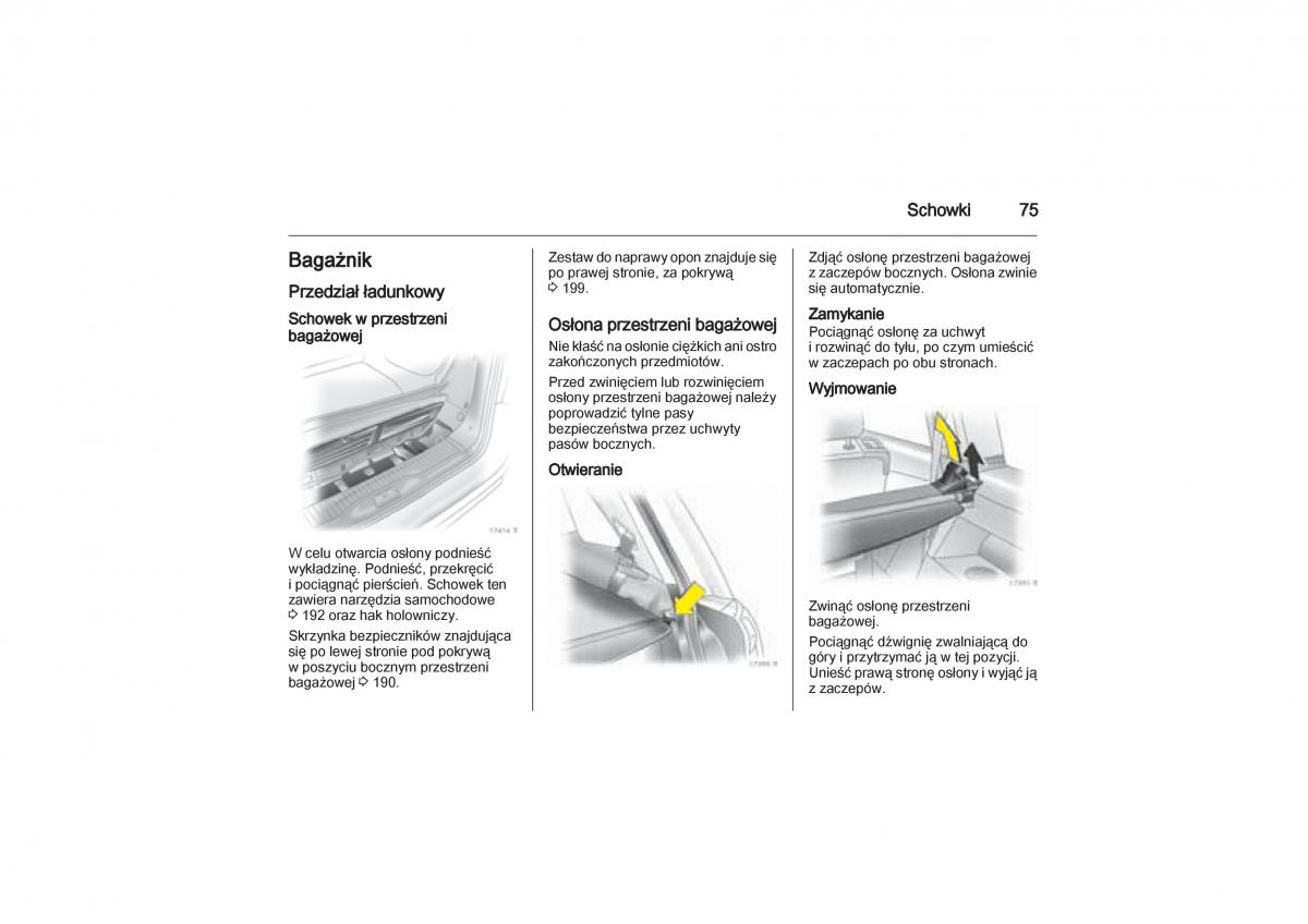 Opel Zafira B Vauxhall instrukcja obslugi / page 75