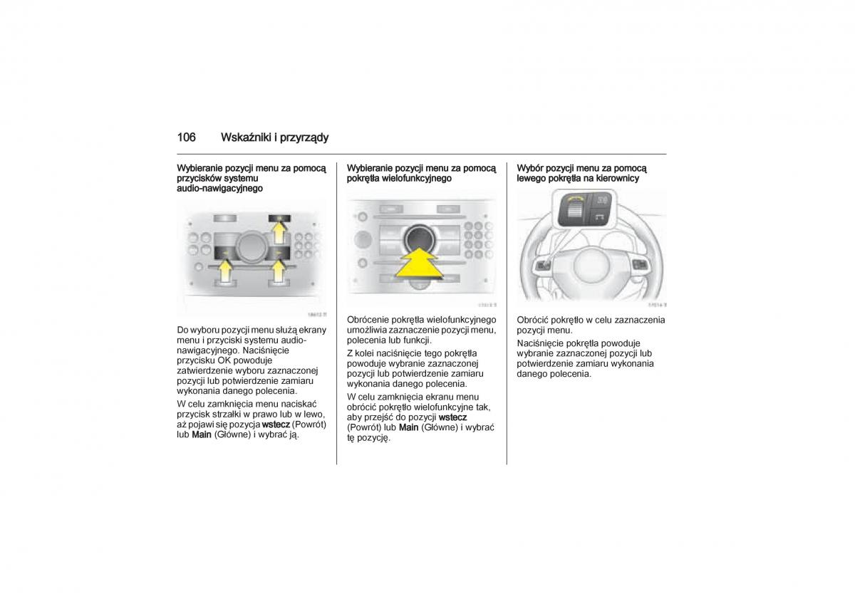 Opel Zafira B Vauxhall instrukcja obslugi / page 106