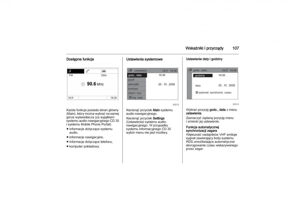 Opel Zafira B Vauxhall instrukcja obslugi / page 107