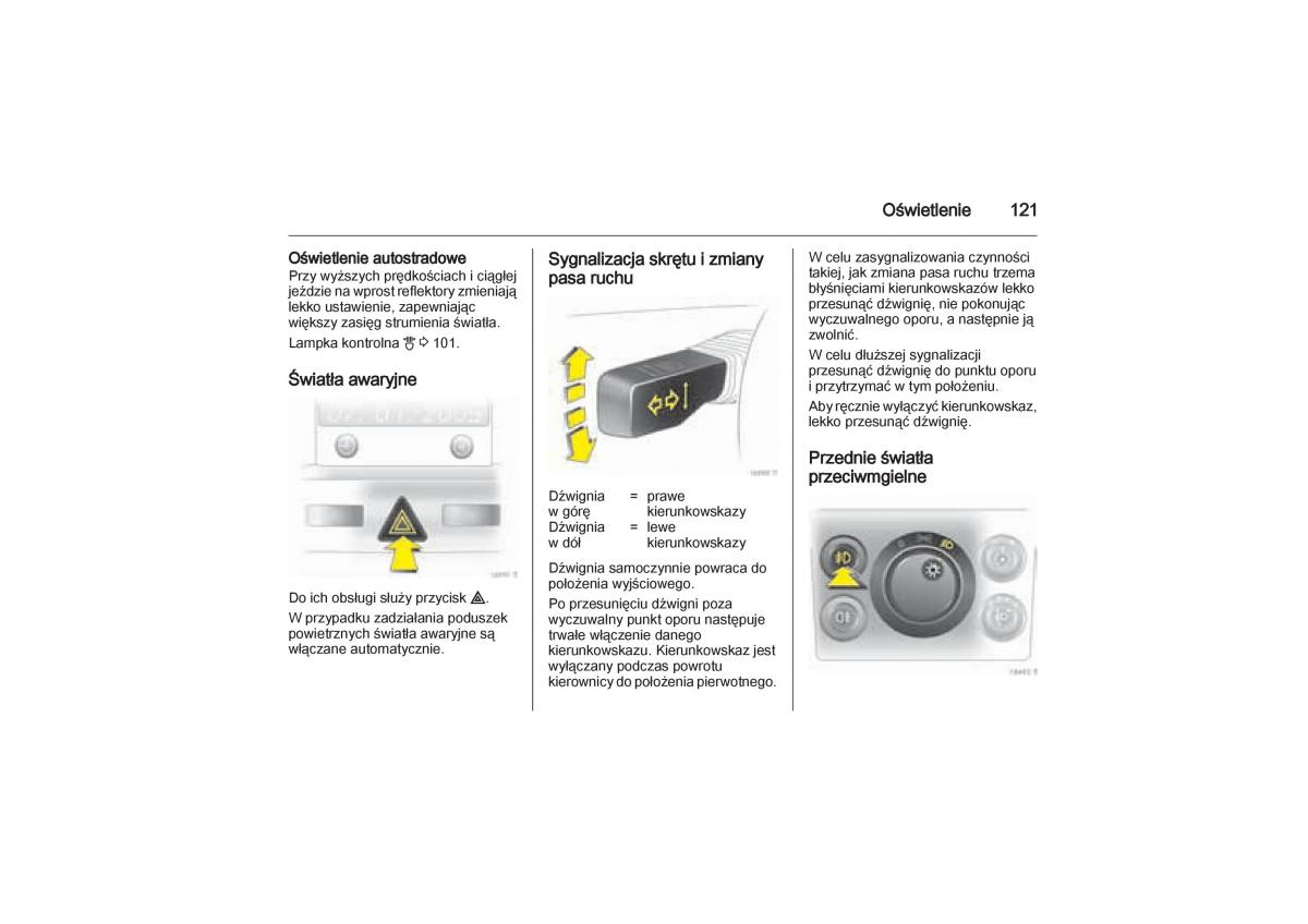 Opel Zafira B Vauxhall instrukcja obslugi / page 121