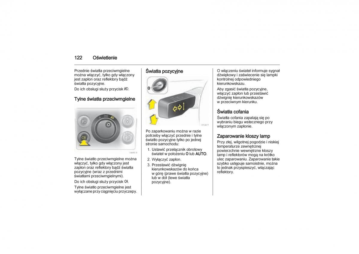 Opel Zafira B Vauxhall instrukcja obslugi / page 122