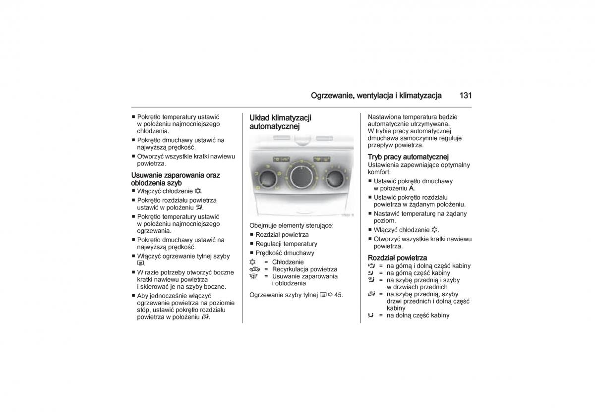 Opel Zafira B Vauxhall instrukcja obslugi / page 131