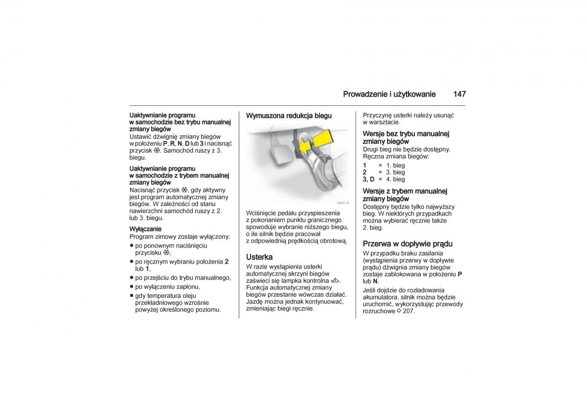 Opel Zafira B Vauxhall instrukcja obslugi / page 147