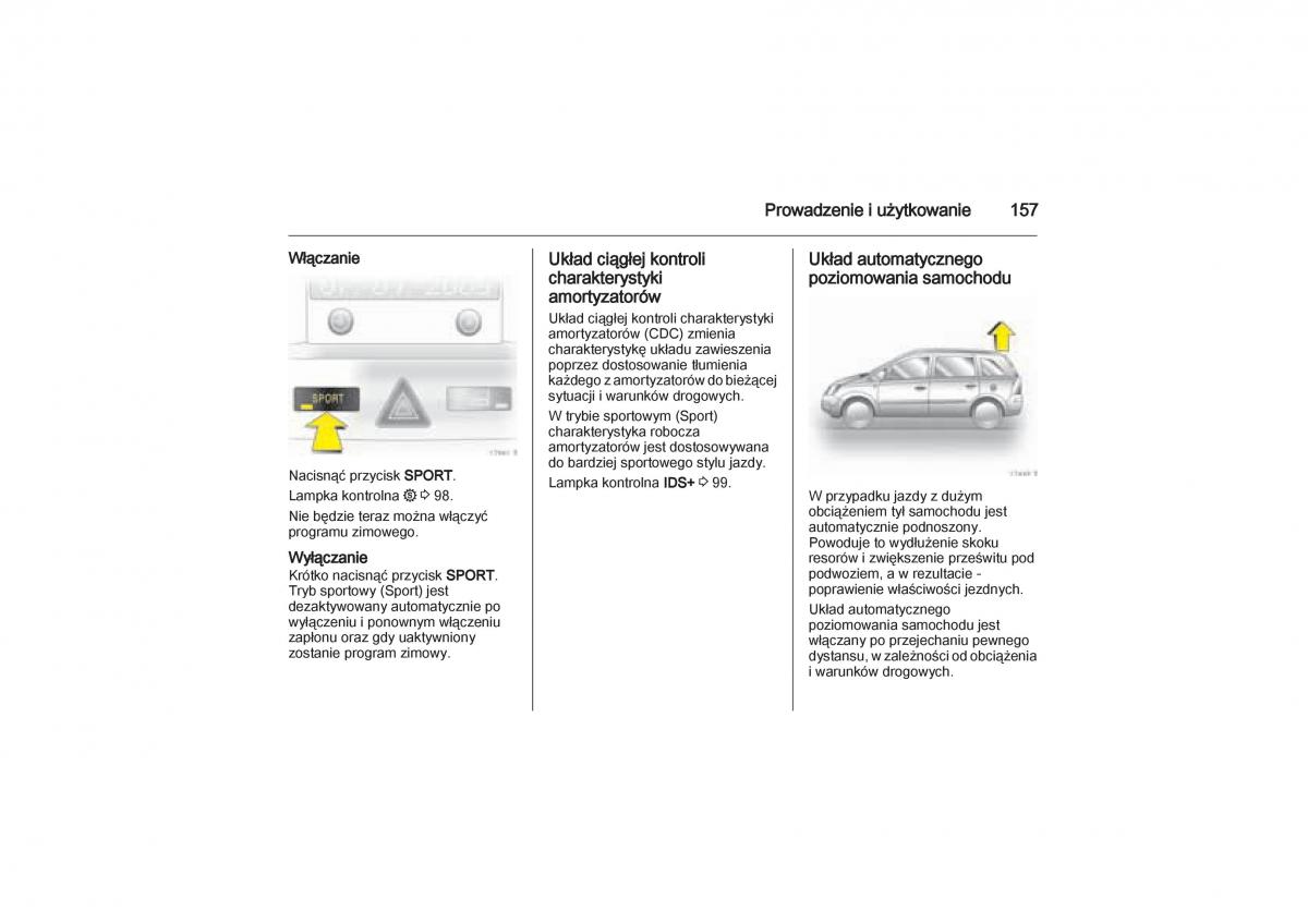 Opel Zafira B Vauxhall instrukcja obslugi / page 157