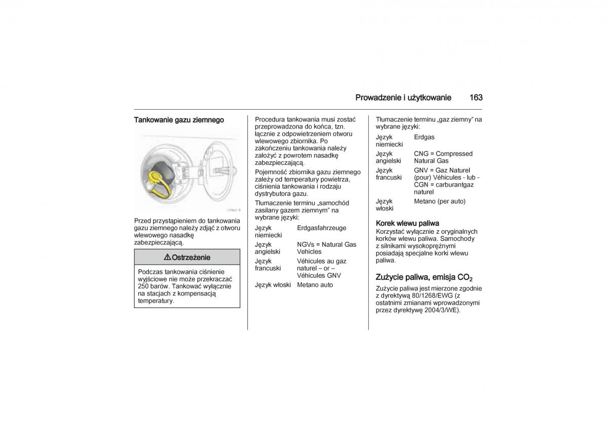 Opel Zafira B Vauxhall instrukcja obslugi / page 163