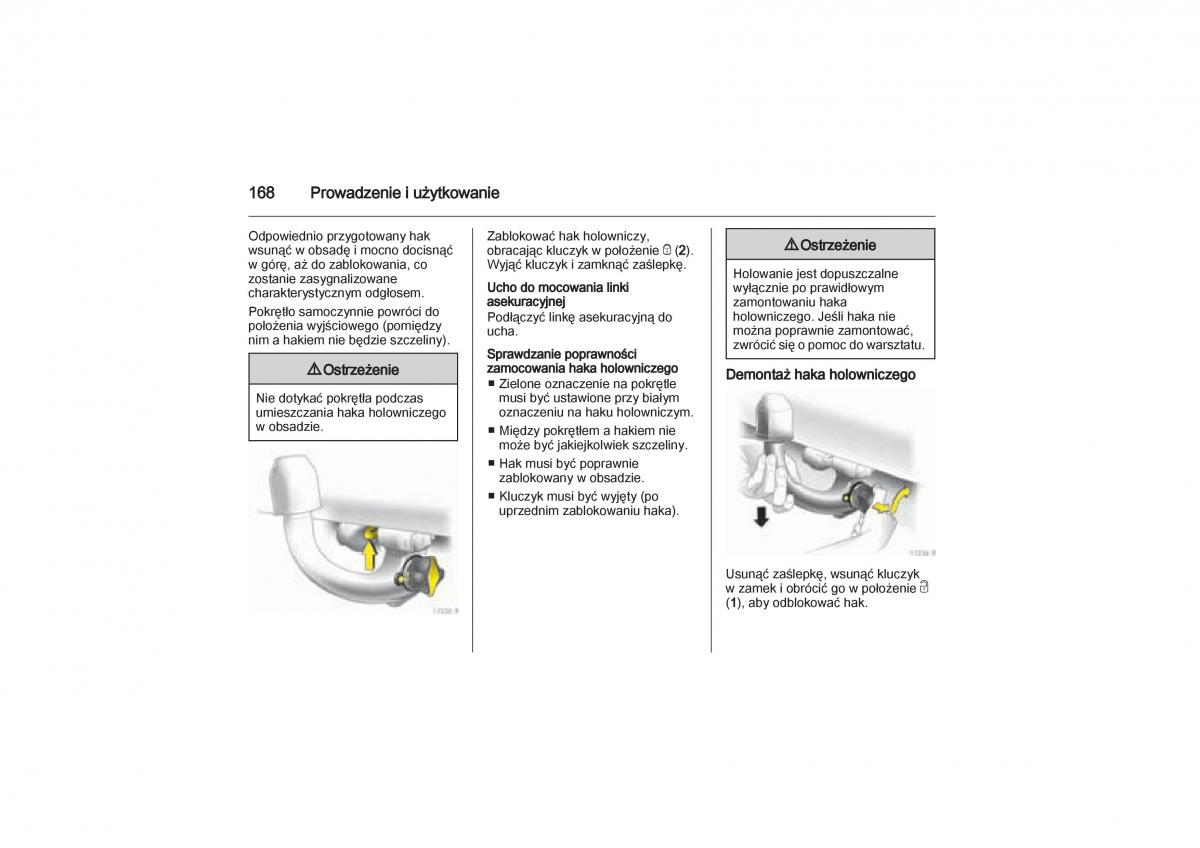 Opel Zafira B Vauxhall instrukcja obslugi / page 168