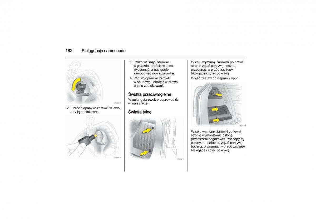 Opel Zafira B Vauxhall instrukcja obslugi / page 182