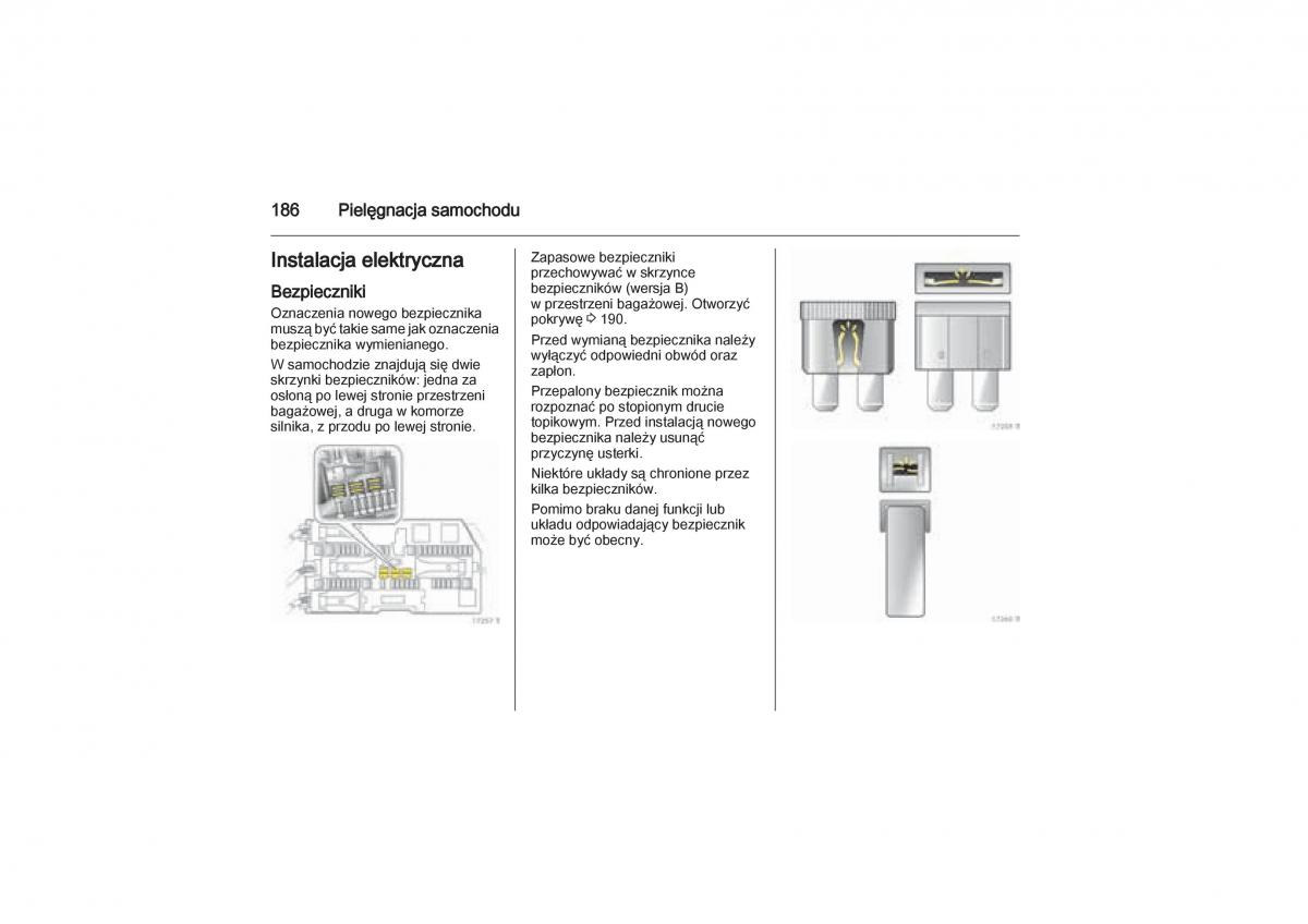 Opel Zafira B Vauxhall instrukcja obslugi / page 186