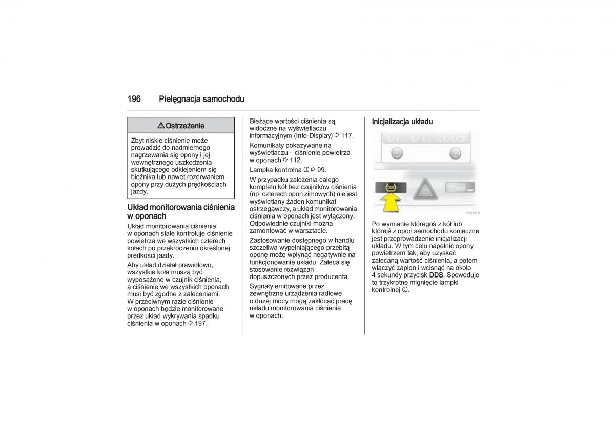 Opel Zafira B Vauxhall instrukcja obslugi / page 196