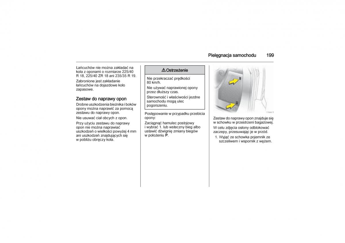 Opel Zafira B Vauxhall instrukcja obslugi / page 199