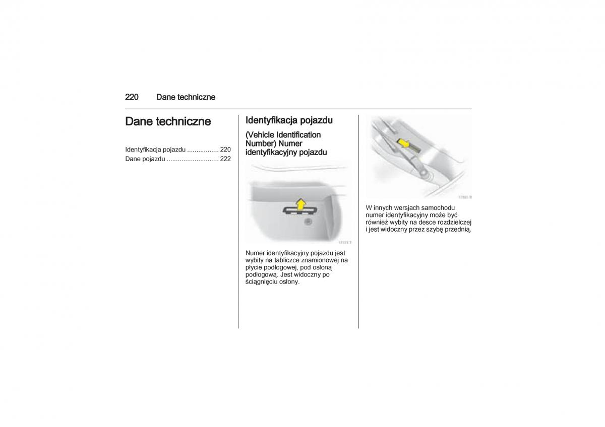 Opel Zafira B Vauxhall instrukcja obslugi / page 220