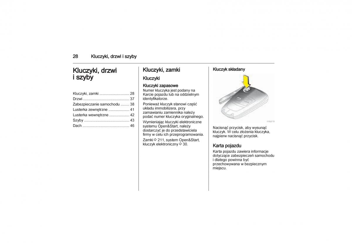 Opel Zafira B Vauxhall instrukcja obslugi / page 28