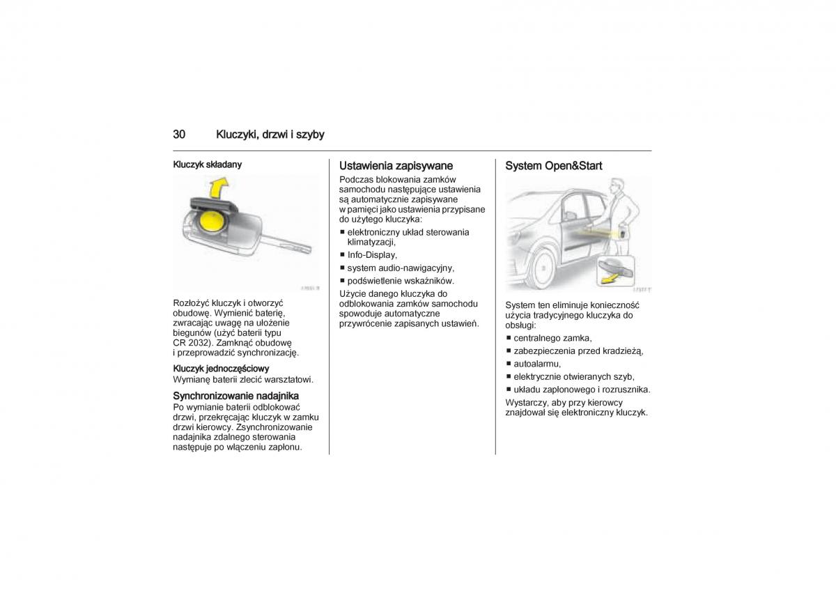 Opel Zafira B Vauxhall instrukcja obslugi / page 30