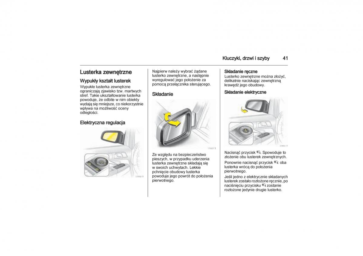 Opel Zafira B Vauxhall instrukcja obslugi / page 41