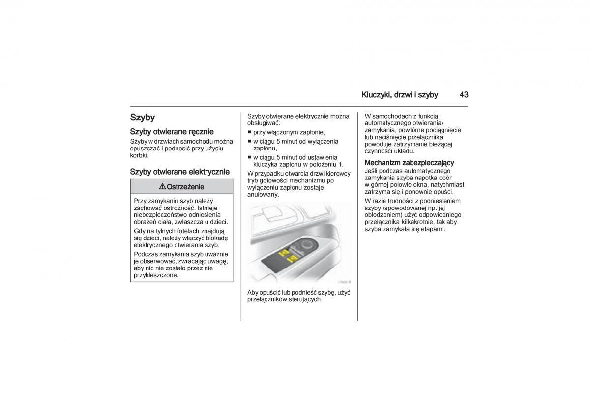 Opel Zafira B Vauxhall instrukcja obslugi / page 43