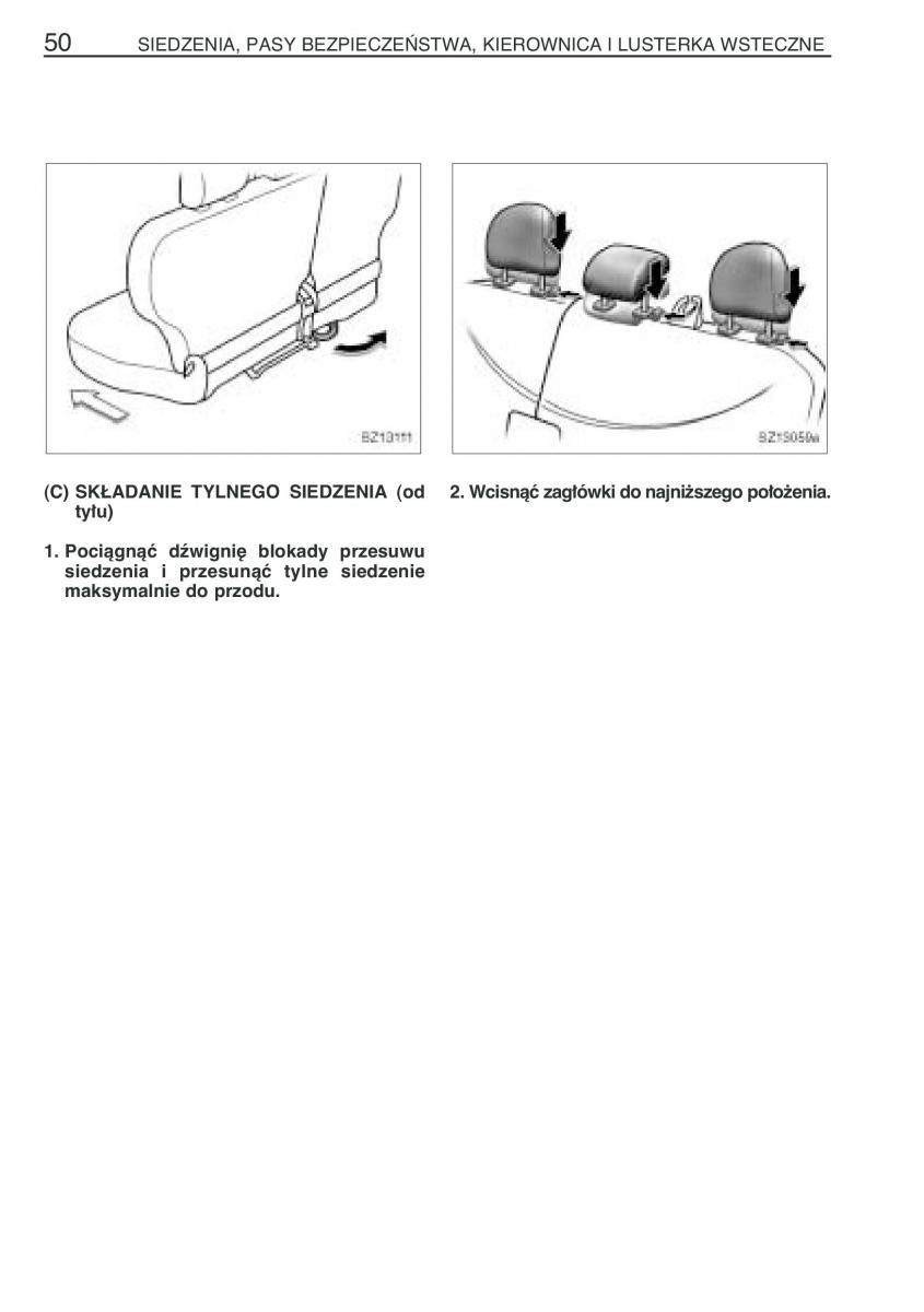 Toyota Yaris I 1 Vitz Echo instrukcja obslugi / page 57