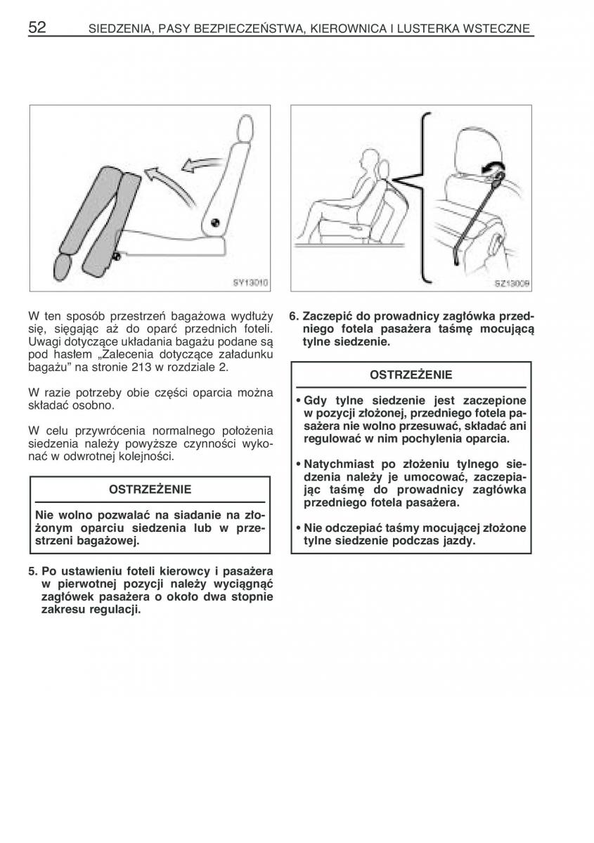 Toyota Yaris I 1 Vitz Echo instrukcja obslugi / page 59