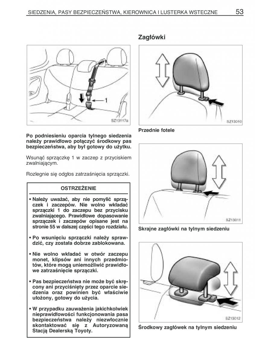 Toyota Yaris I 1 Vitz Echo instrukcja obslugi / page 60