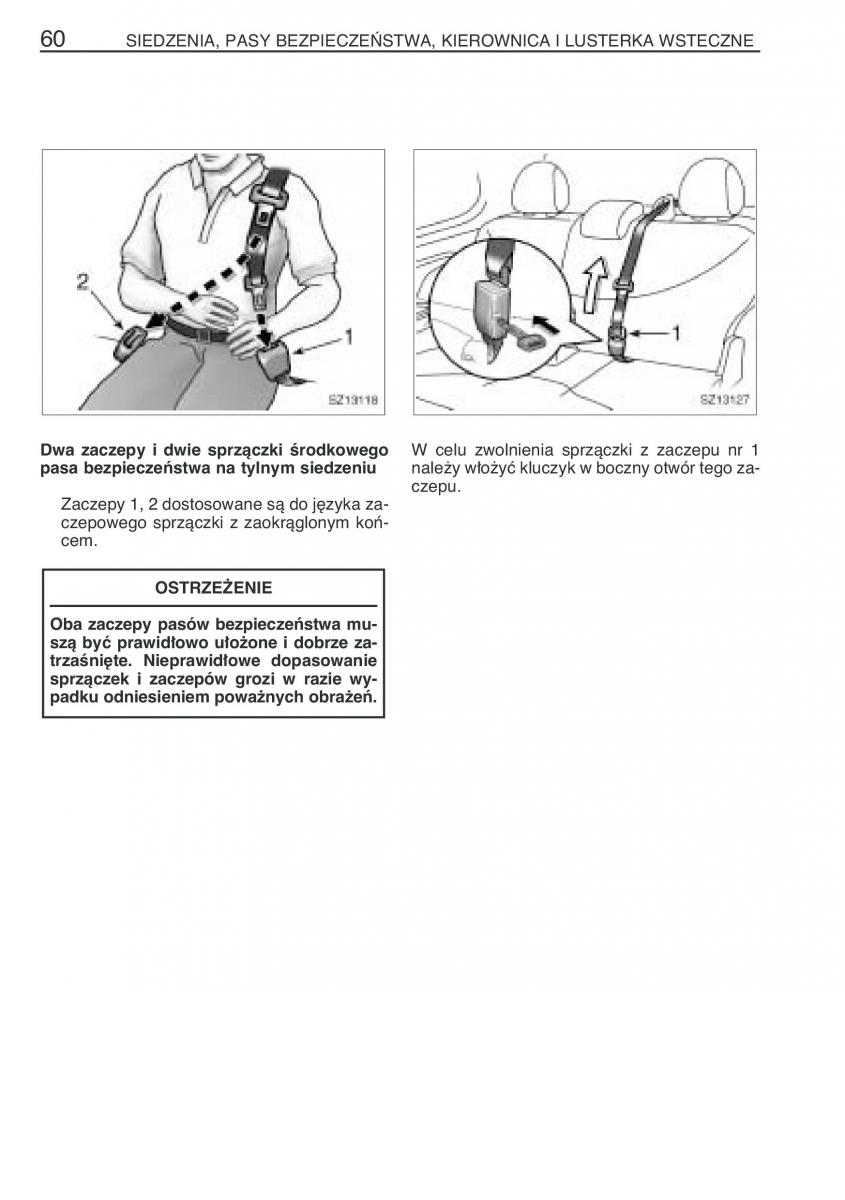 Toyota Yaris I 1 Vitz Echo instrukcja obslugi / page 67