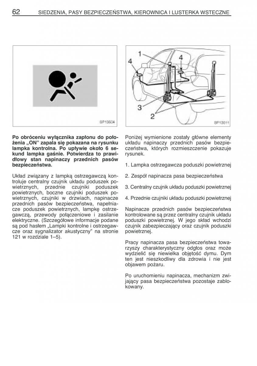 Toyota Yaris I 1 Vitz Echo instrukcja obslugi / page 69